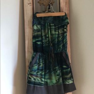 Strapless Peacock dress
